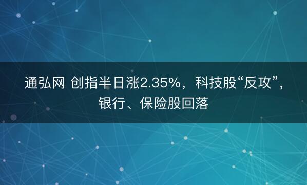 通弘网 创指半日涨2.35%，科技股“反攻”，银行、保险股回落